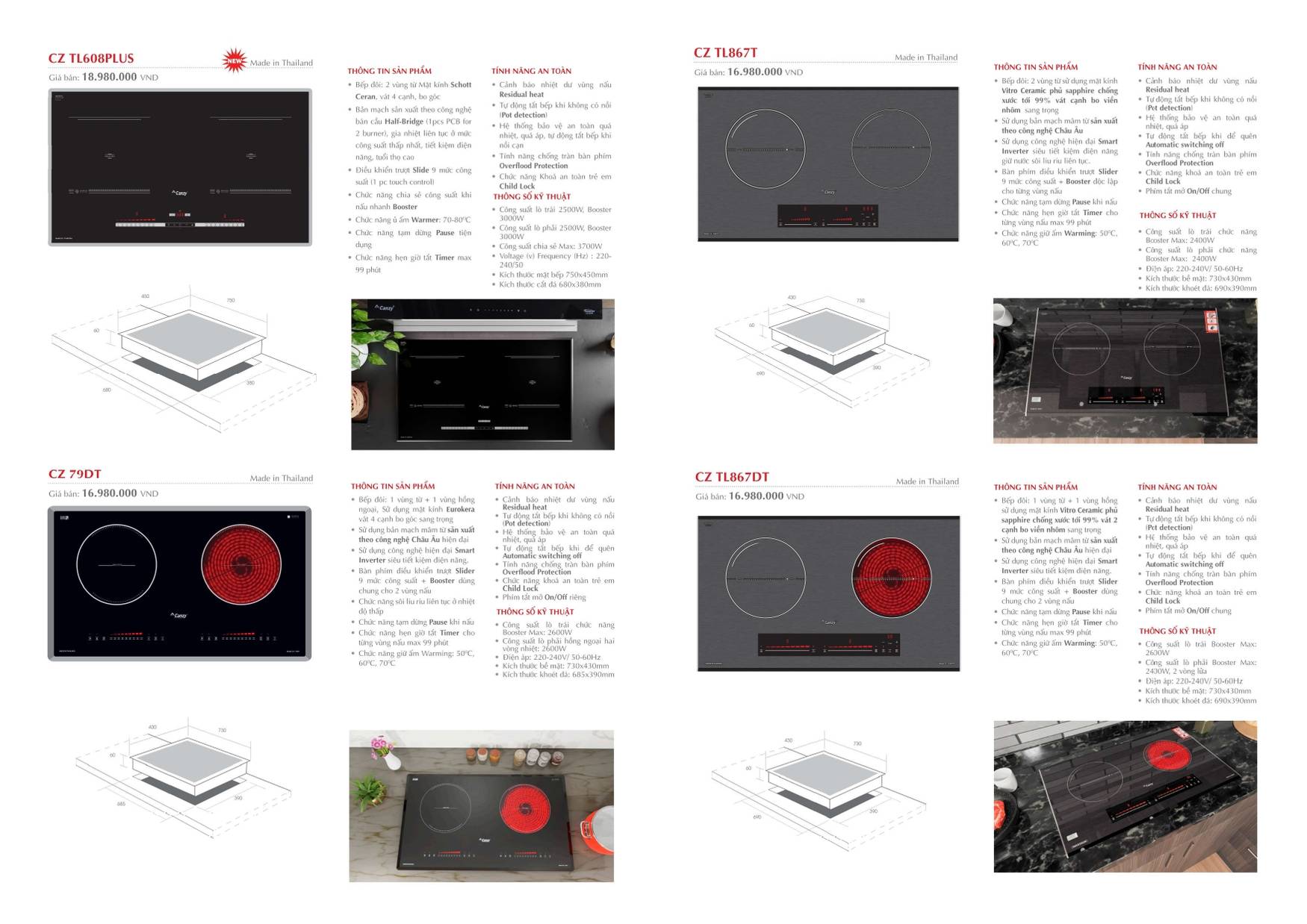 Bếp CANZY Catalogue và Bảng giá mới nhất 2024 /Page 14